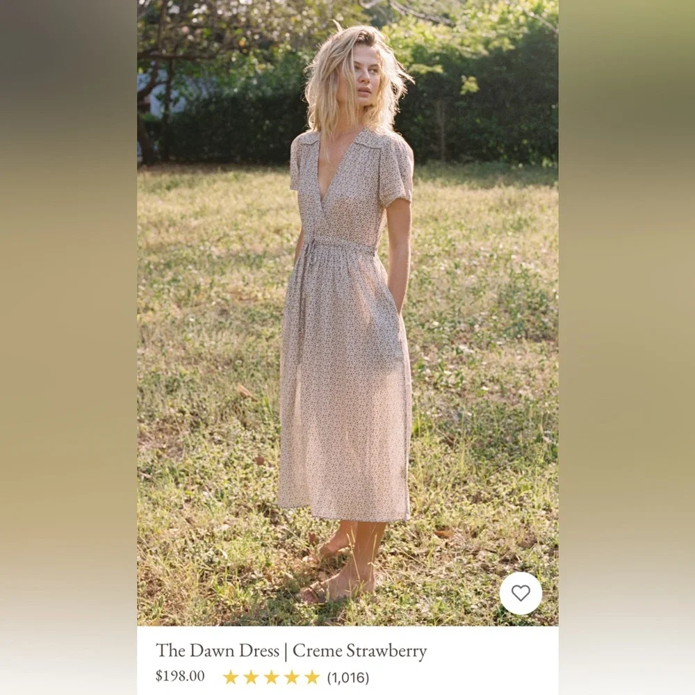 Christy Dawn the Dawn Dress in creme strawberry Large - Picture 11 of 13